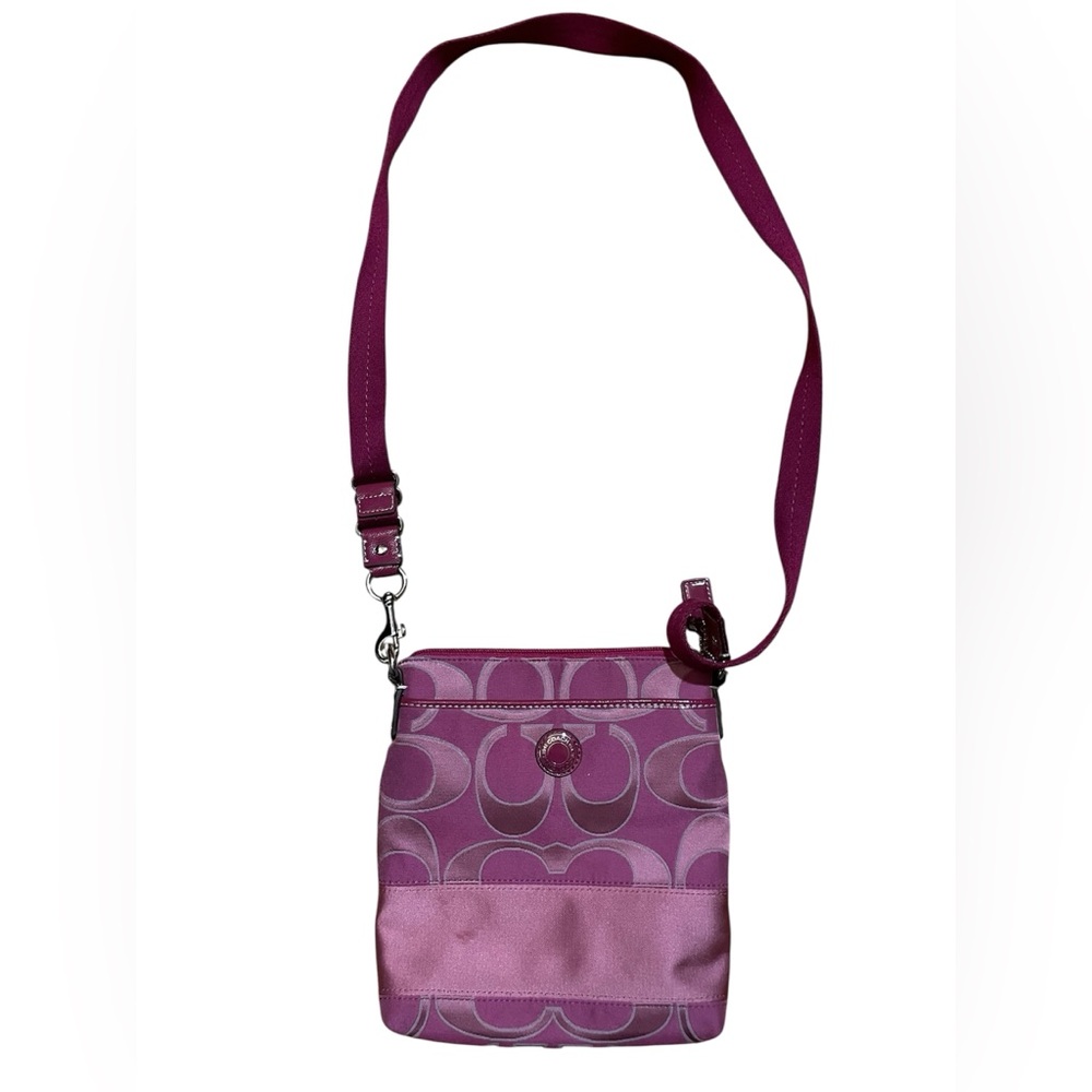 Coach Vintage Plum Pink Signature Crossbody